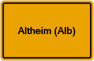 Grundbuchauszug Altheim (Alb)